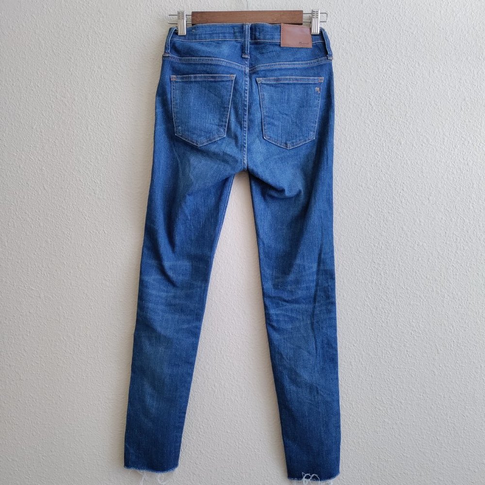 Madewell 9" High-Rise Skinny Jeans in Paloma Wash - Raw Hem Edition Size 25 - Picture 5 of 15